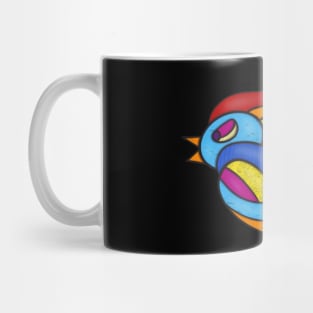 Stained Glass Bird Illustration Birder Mug